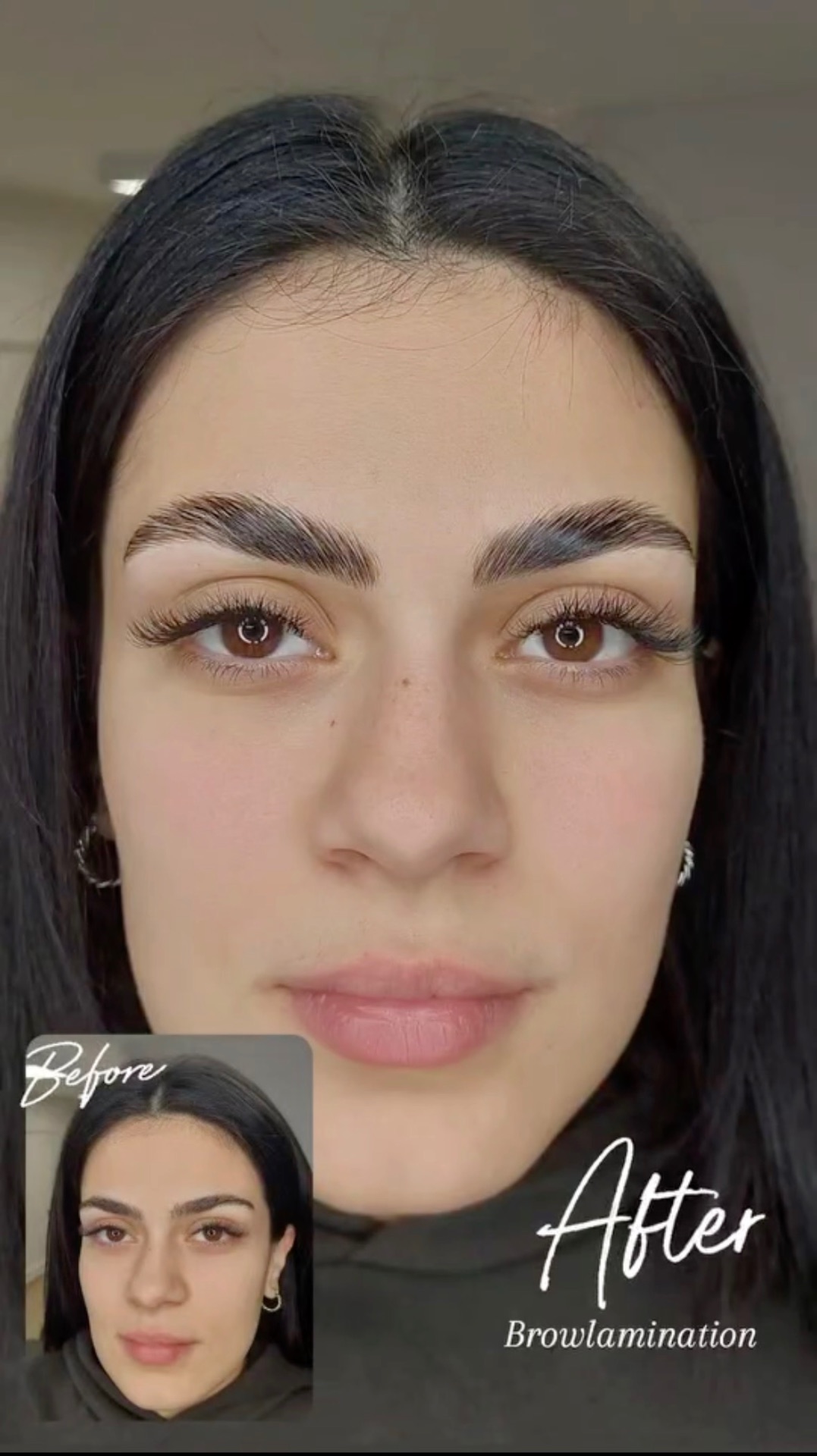 Brow Lamination — before & after 01