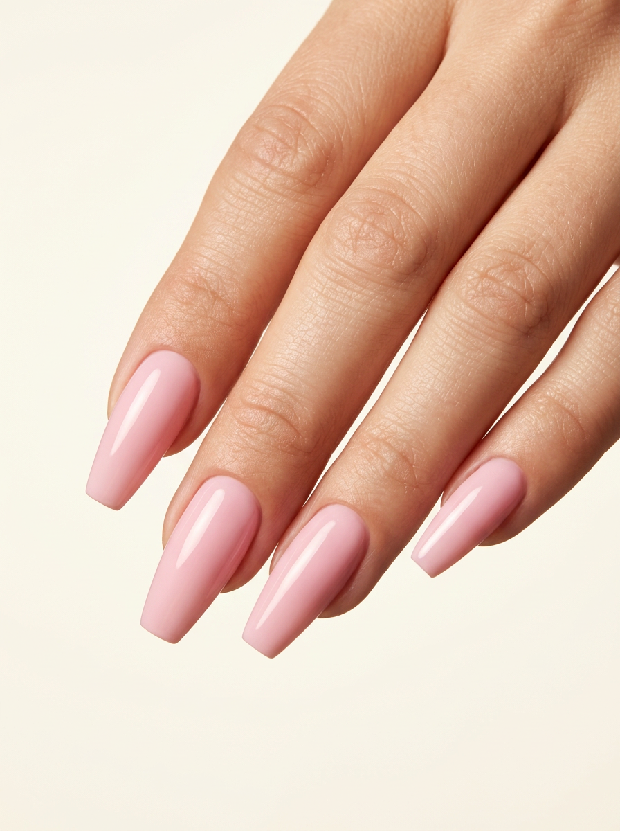 Gel · soft pink coffin