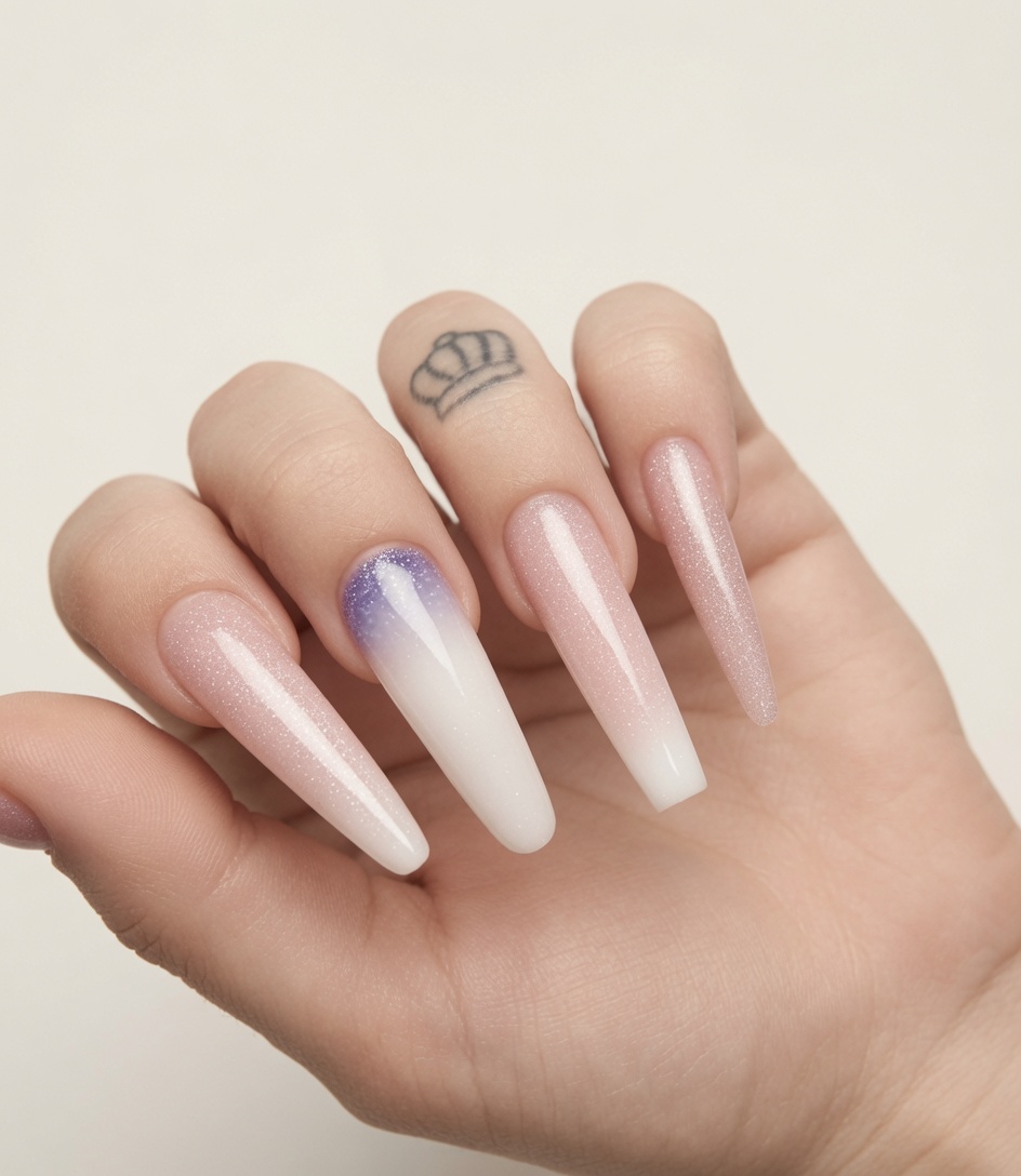 Pearl ombré · violet whisper