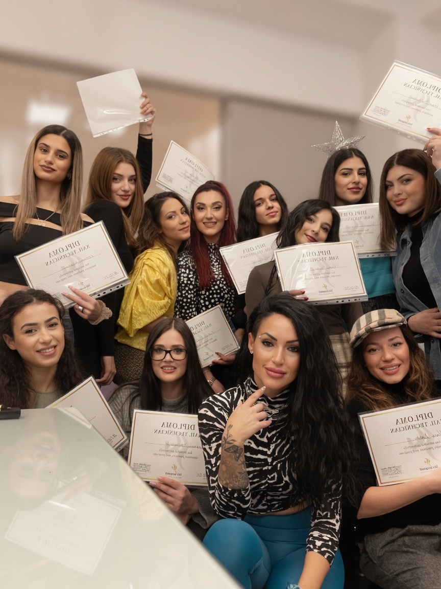 Απόφοιτες με τα διπλώματα Nail Technician