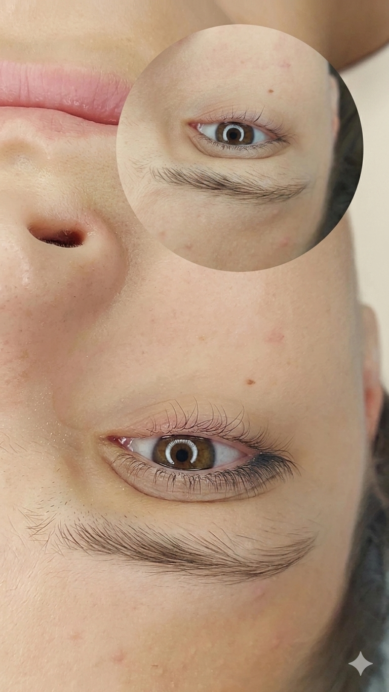 Before/after brow styling — δουλειά μαθήτριας 04